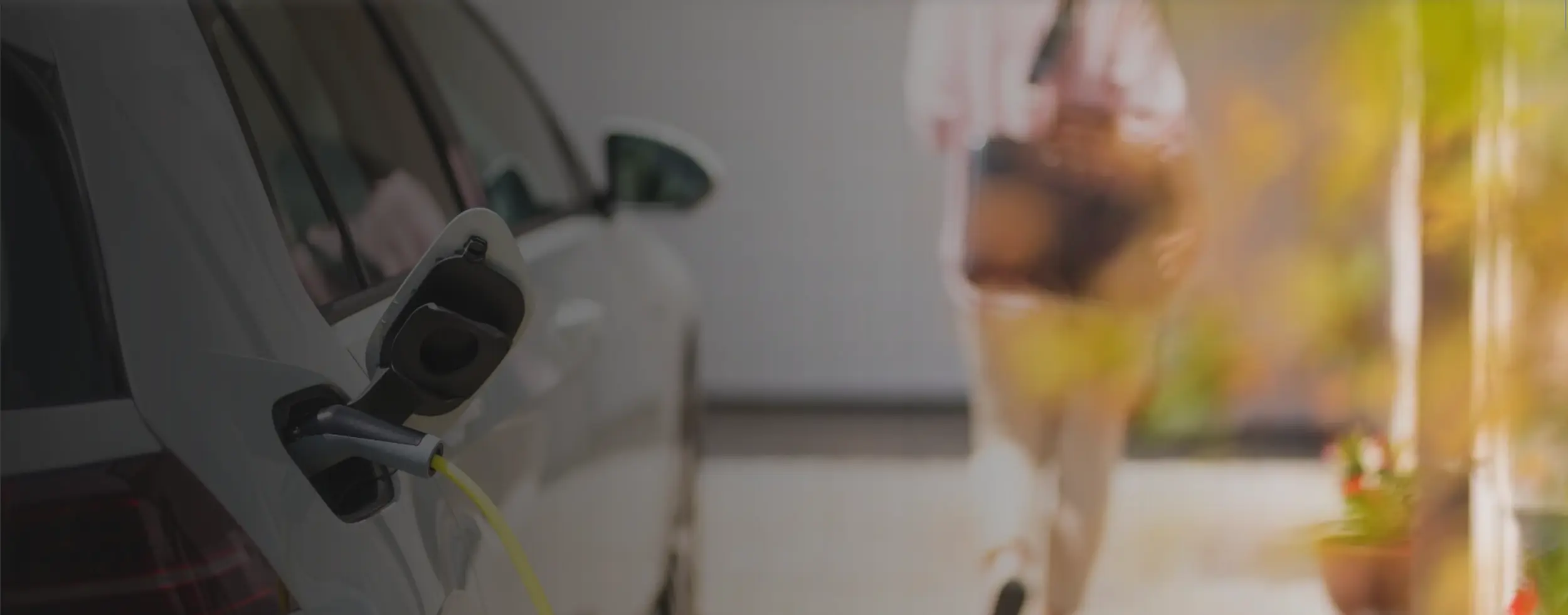 Electrician after EV charging installation in a Bend, Oregon home.
